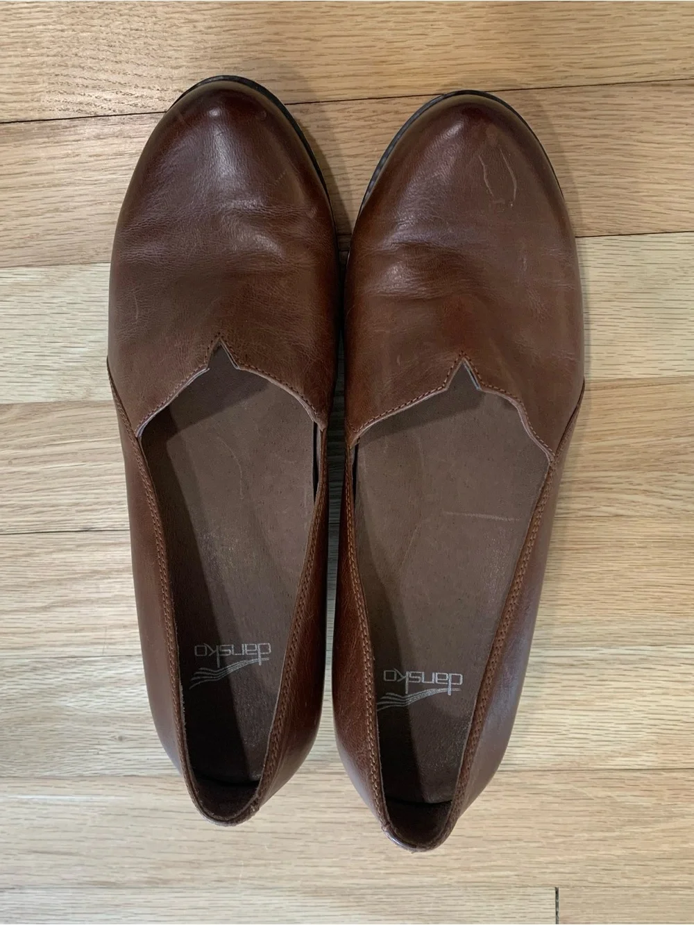 Dansko Liliana Women's Brown Leather Wedge Slip On‎ Shoes Size 39 US Size 9